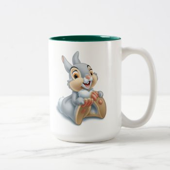 Bambi's Thumper Holding His Feet Two-tone Coffee Mug by bambi at Zazzle