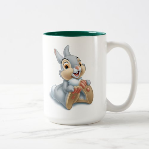 Bambis Thumper Holding His Feet Two_Tone Coffee Mug
