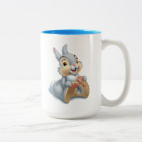 Bambi's Thumper Holding His Feet Two-Tone Coffee Mug