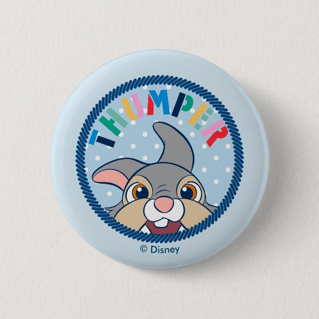 Bambi's Thumper Polka Dot Badge Button (Front)
