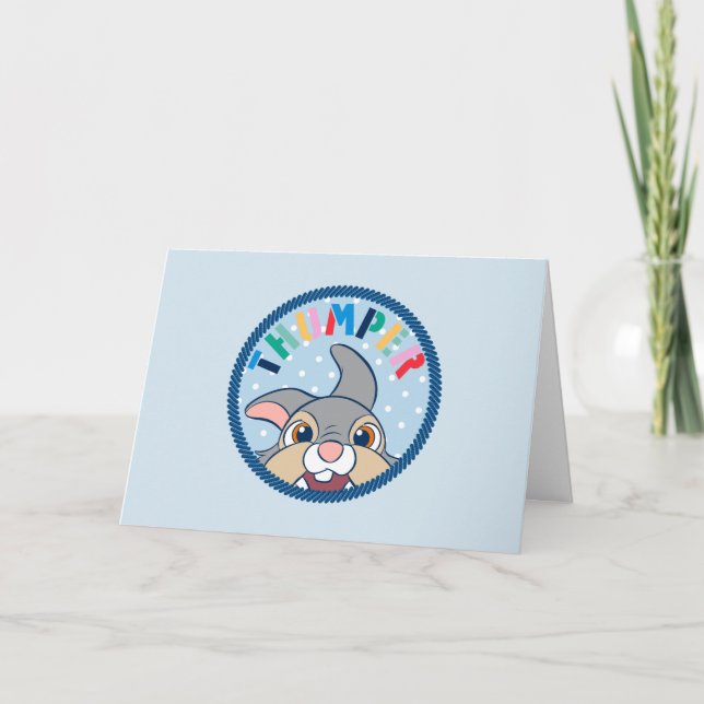 Bambi's Thumper Polka Dot Badge Card (Front)
