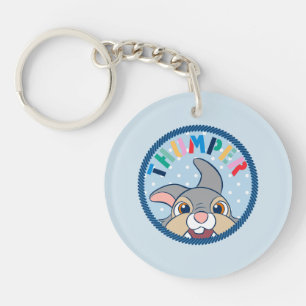 Bambi's Thumper Polka Dot Badge Keychain
