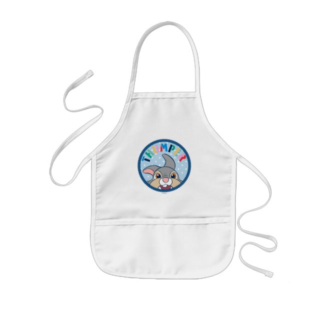 Bambi's Thumper Polka Dot Badge Kids' Apron (Front)