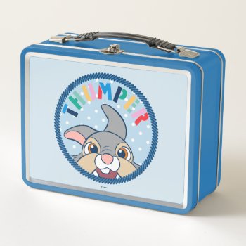 Bambi's Thumper Polka Dot Badge Metal Lunch Box by bambi at Zazzle