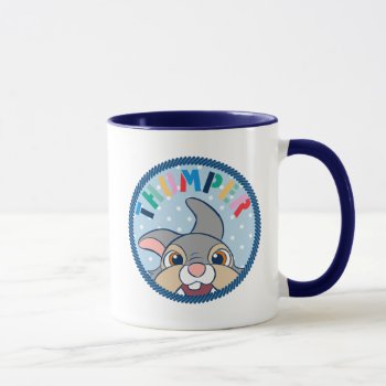 Bambi's Thumper Polka Dot Badge Mug by bambi at Zazzle