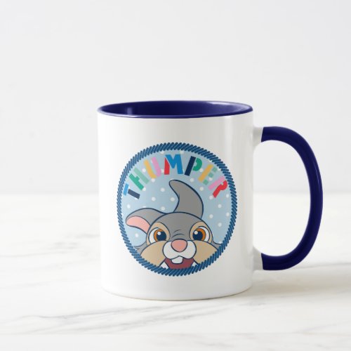 Bambis Thumper Polka Dot Badge Mug