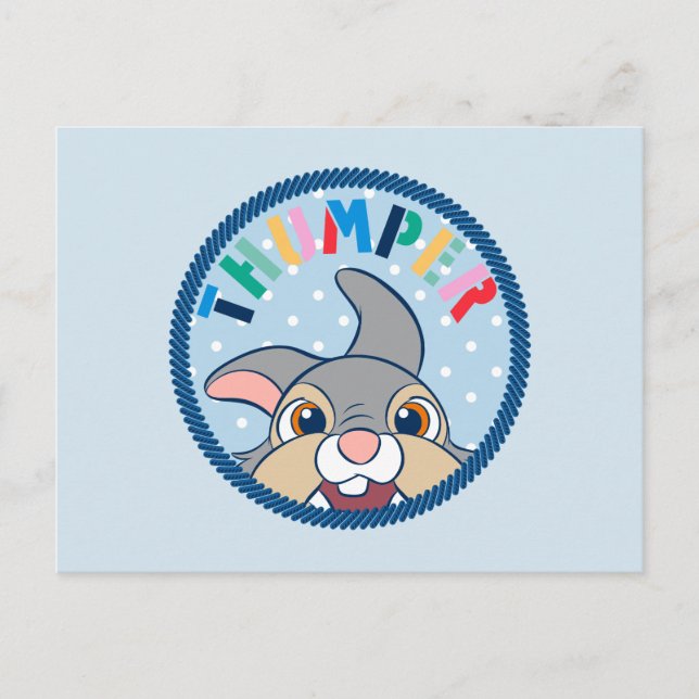 Bambi's Thumper Polka Dot Badge Postcard (Front)