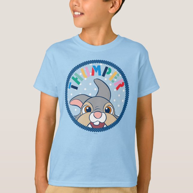 Bambi's Thumper Polka Dot Badge T-Shirt (Front)