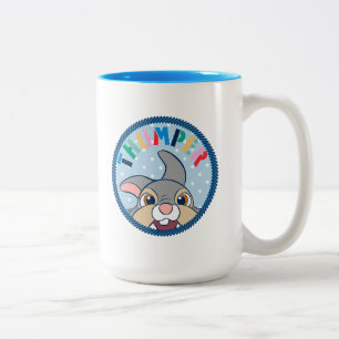 Bambi's Thumper Polka Dot Badge Two-Tone Coffee Mug