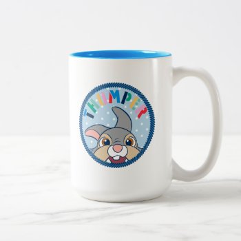 Bambi's Thumper Polka Dot Badge Two-tone Coffee Mug by bambi at Zazzle