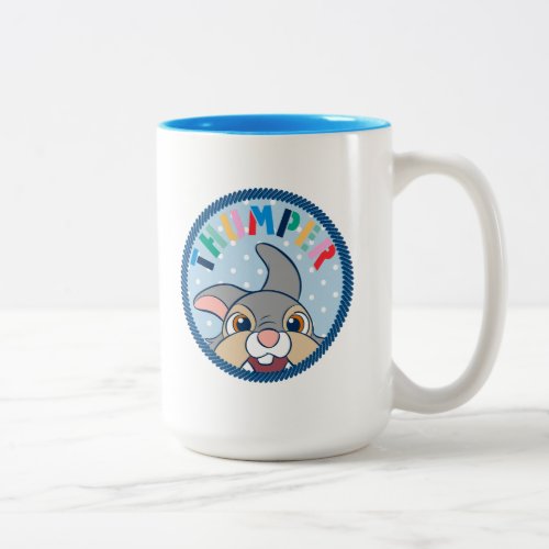 Bambis Thumper Polka Dot Badge Two_Tone Coffee Mug