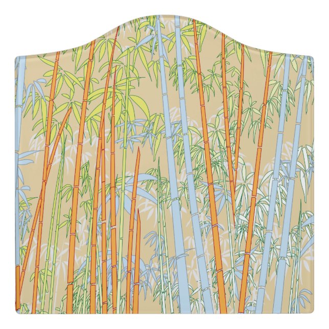 Bamboo 2 door sign (Large Crest Front)