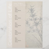 Bamboo 2 Memorial Guest Book - Binder Filler Pages (Front)