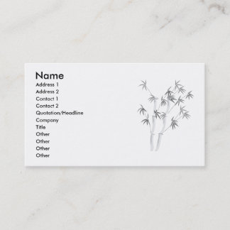 Bamboo-2, Name, Address 1, Address 2, Contact 1... Business Card