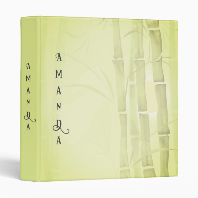 Bamboo 3 Ring Binder (Front/Spine)