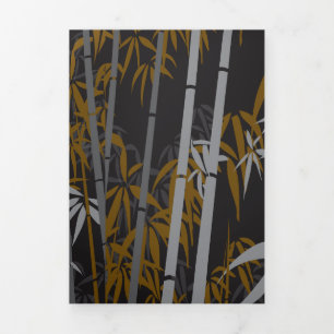 Bamboo 4 Tri-Fold holiday card