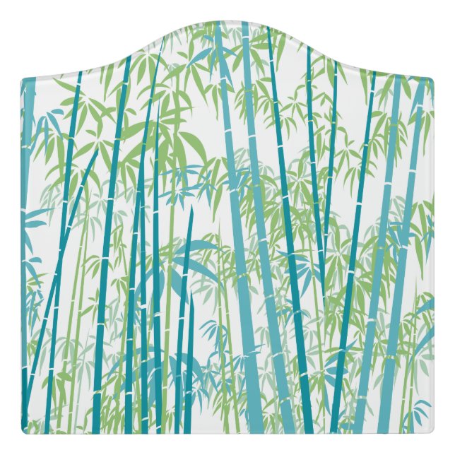 Bamboo 6 door sign (Large Crest Front)