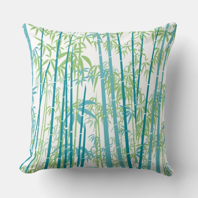Bamboo 6 throw pillow (Front)