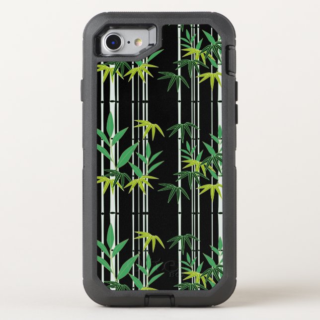 Bamboo Abstract Illustration OtterBox iPhone Case (Back)