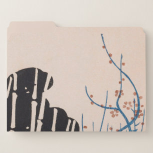 Bamboo Abstract Plant Vintage Japanese Retro Print File Folder