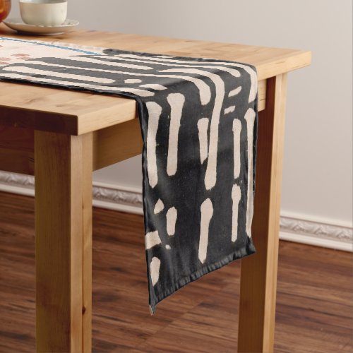 Bamboo Abstract Plant Vintage Japanese Retro Print Short Table Runner