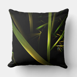 Bamboo Abstract Throw Pillow