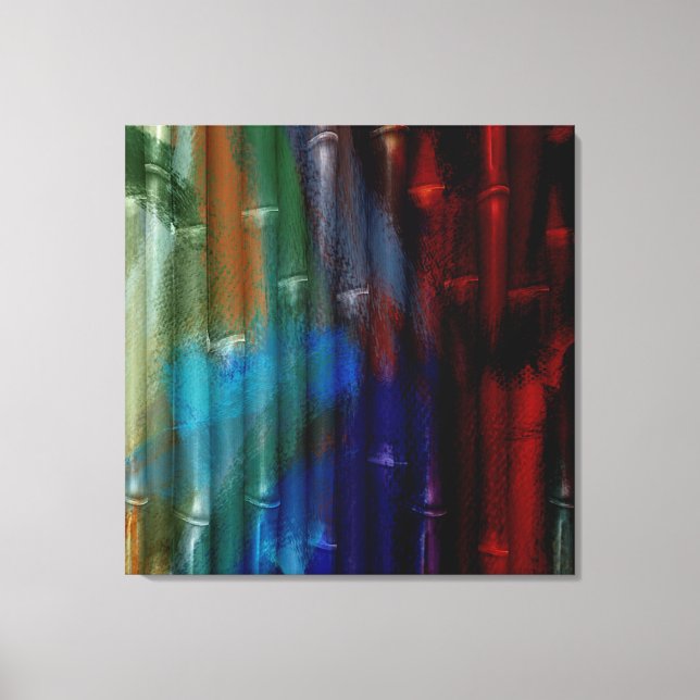 Bamboo Acrylic Painting Canvas Print (Front)