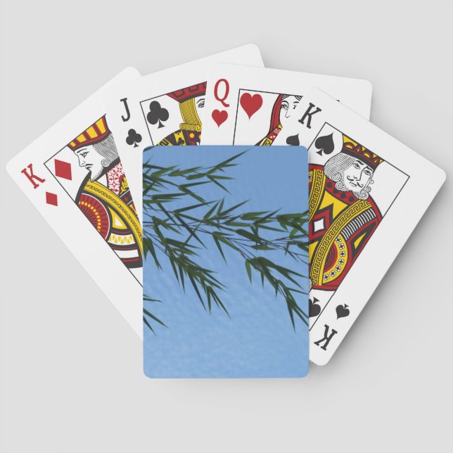 bamboo against a cloudy sky poker cards (Back)
