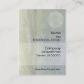 Bamboo and Blossoms Blue Business Card (Back)