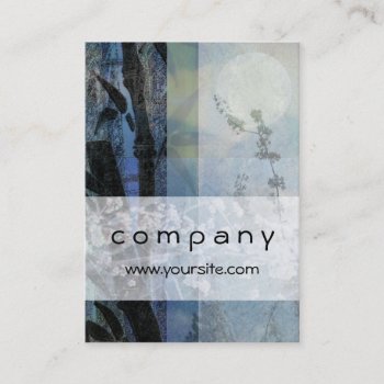 Bamboo And Blossoms Blue Business Card by profilesincolor at Zazzle