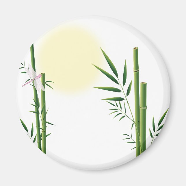 Bamboo and Dragonfly Magnet (Front)