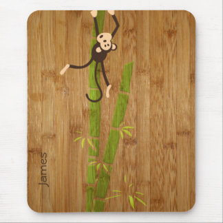 Bamboo and Monkey Funny Mousepad