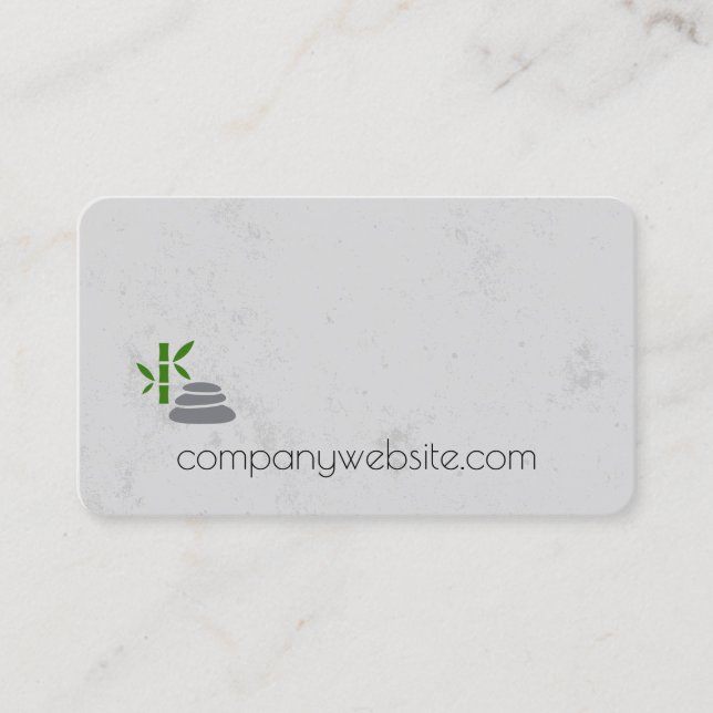 Bamboo and Stones Corporate Business Card (Front)