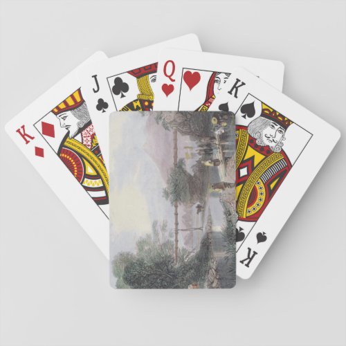 Bamboo Aqueduct at Hong Kong engraved by Henry Ad Poker Cards