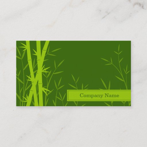 Customizable Bamboo background business card