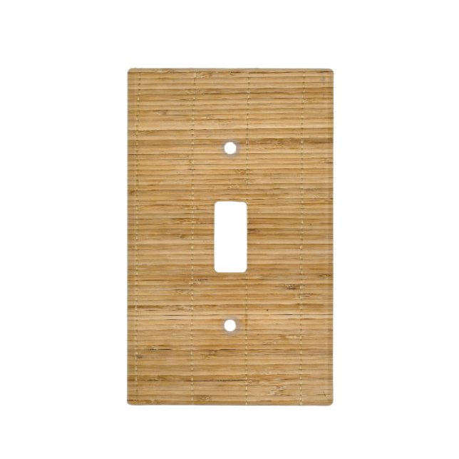 Bamboo bath light switch cover (Front)