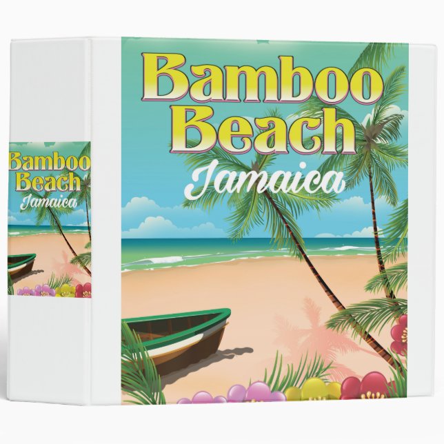 Bamboo Beach Jamaica 3 Ring Binder (Front/Spine)