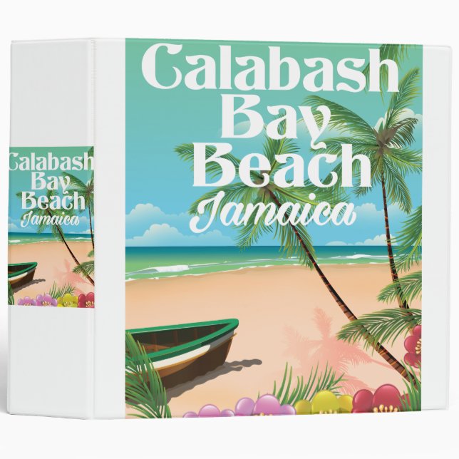 Bamboo Beach Jamaica 3 Ring Binder (Front/Spine)