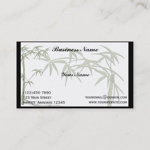 Customizable Bamboo Beauty Business Card