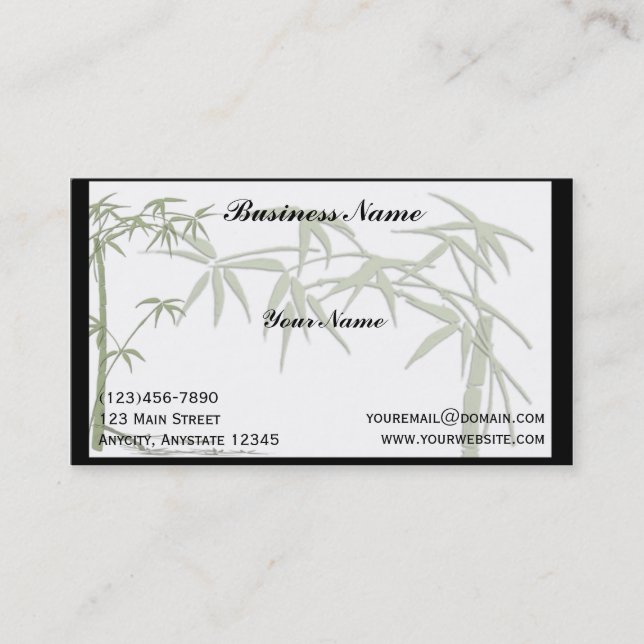Bamboo Beauty Business Card (Front)