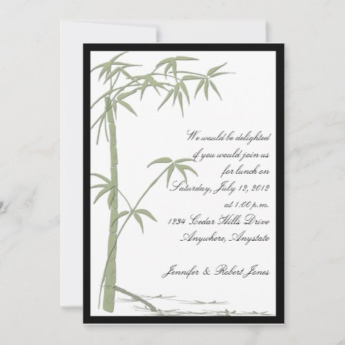 Bamboo Beauty Party Invitation