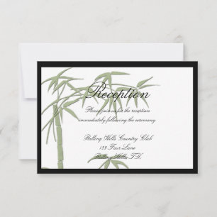 Bamboo Beauty Wedding Reception Invitation
