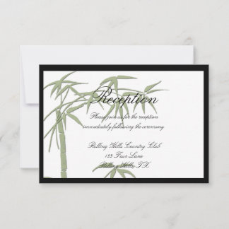 Bamboo Beauty Wedding Reception Invitation