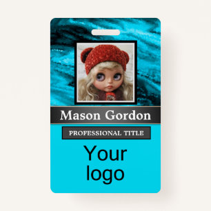 Bamboo, beige background badge