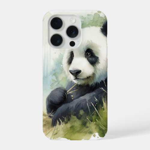 Bamboo Bliss REF118 _ Watercolor iPhone 15 Pro Case