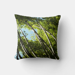 Bamboo Botanical Nature Photography Throw Pillow