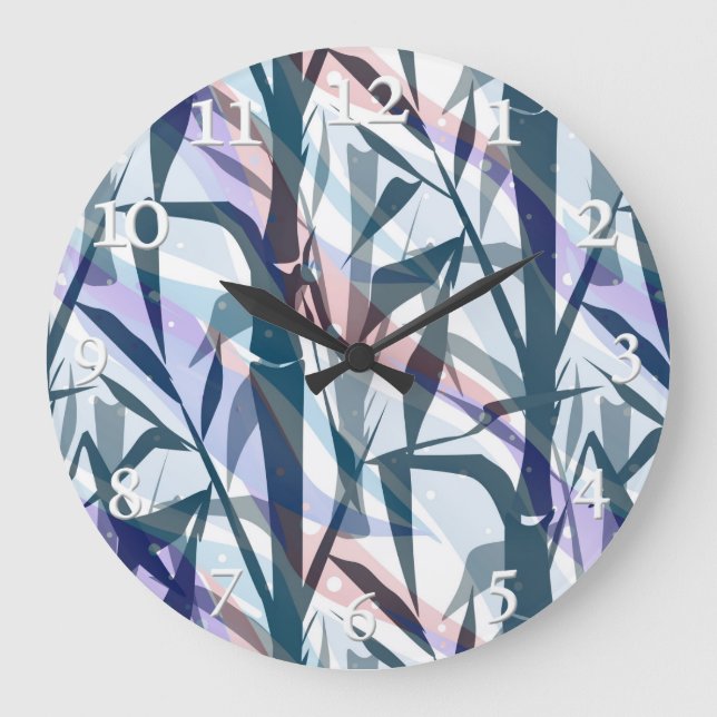Bamboo branches large clock (Front)