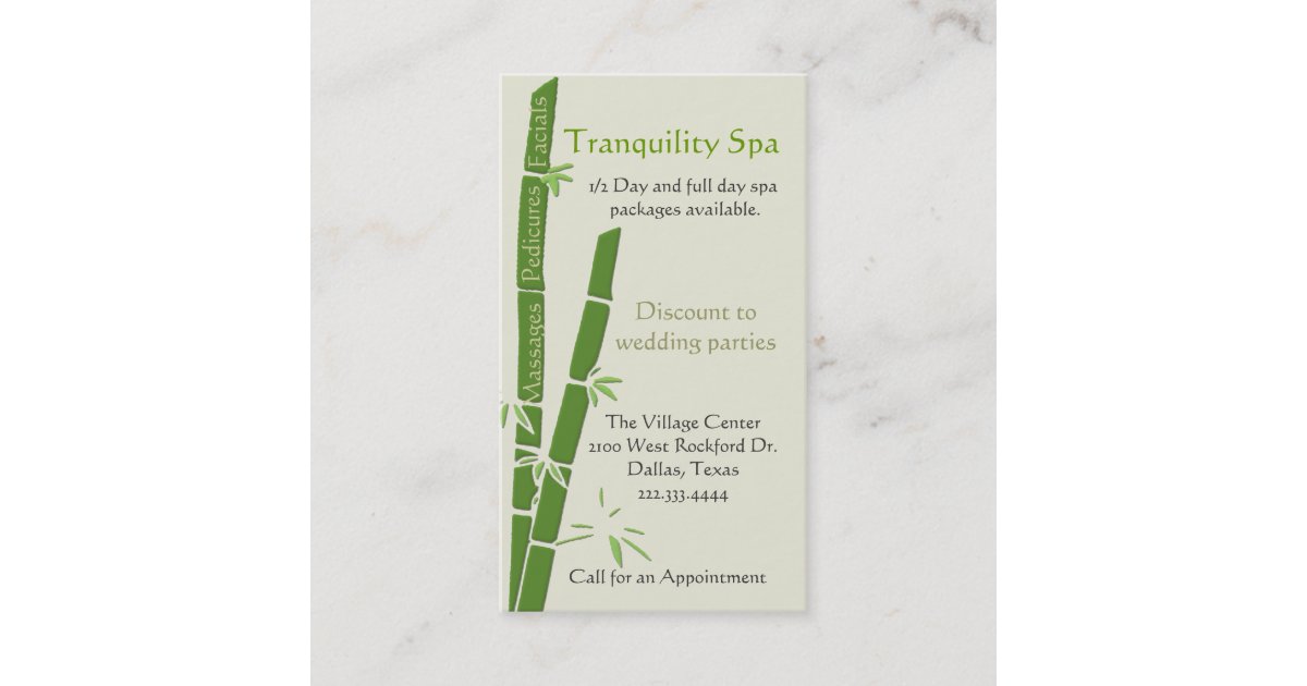Bamboo Business Card Zazzle