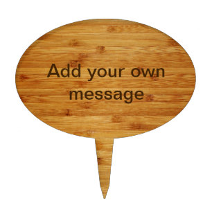 Bamboo Butcher Block Cake Topper