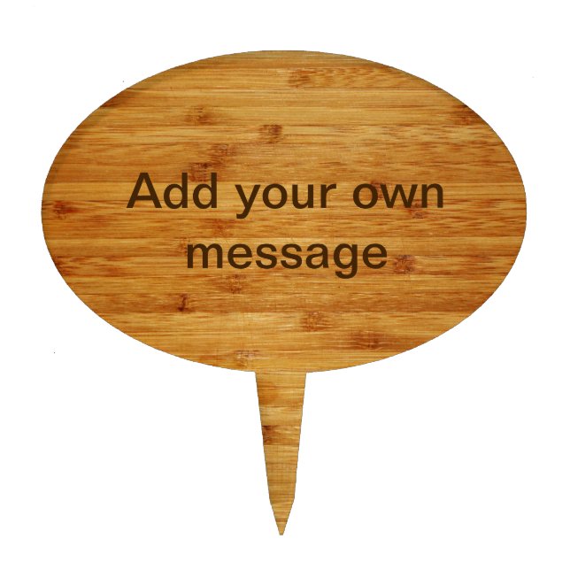 Bamboo Butcher Block Cake Topper (Front)